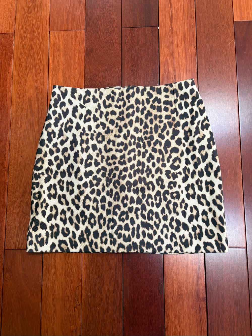H&M Leopard Print Mini Skirt - Beige & Black